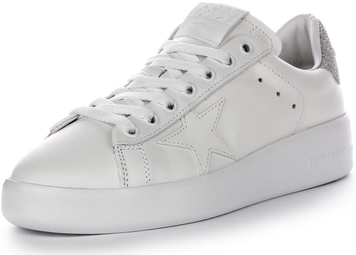 Golden Goose Pure Star New In White Silver For Women