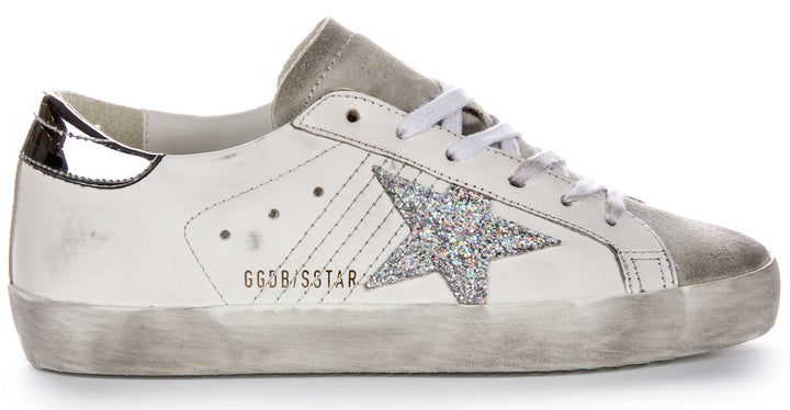 Golden Goose Super Star In White silver For Women