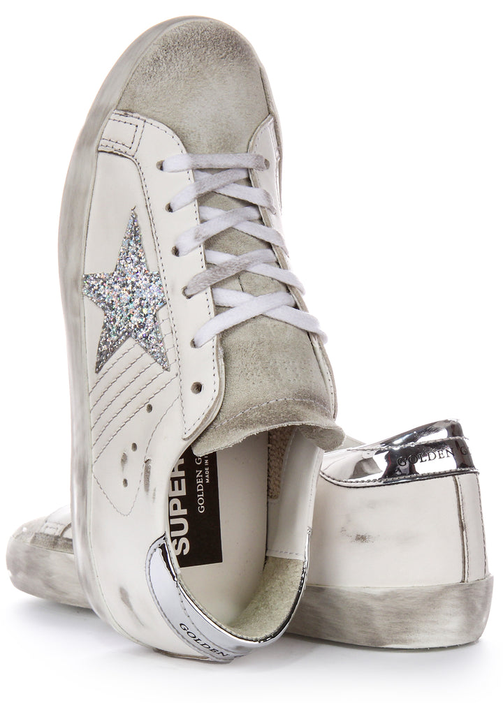 Golden Goose Super Star In White silver For Women