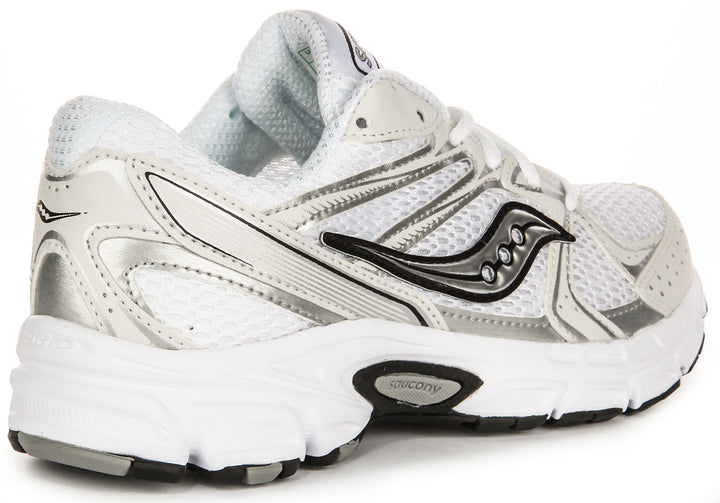 Saucony G Ride Millennium In White Silver