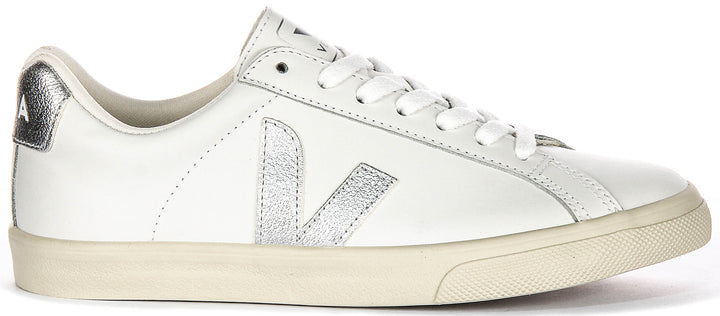 Veja Esplar Logo In White Silver For Women
