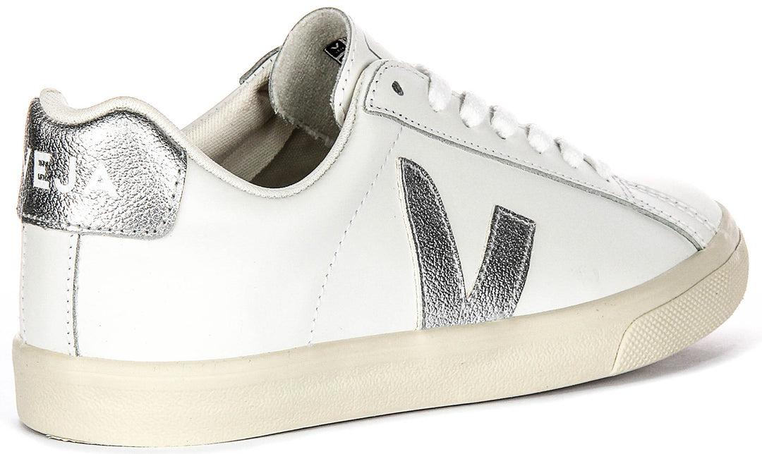 Veja Esplar Logo In White Silver For Women