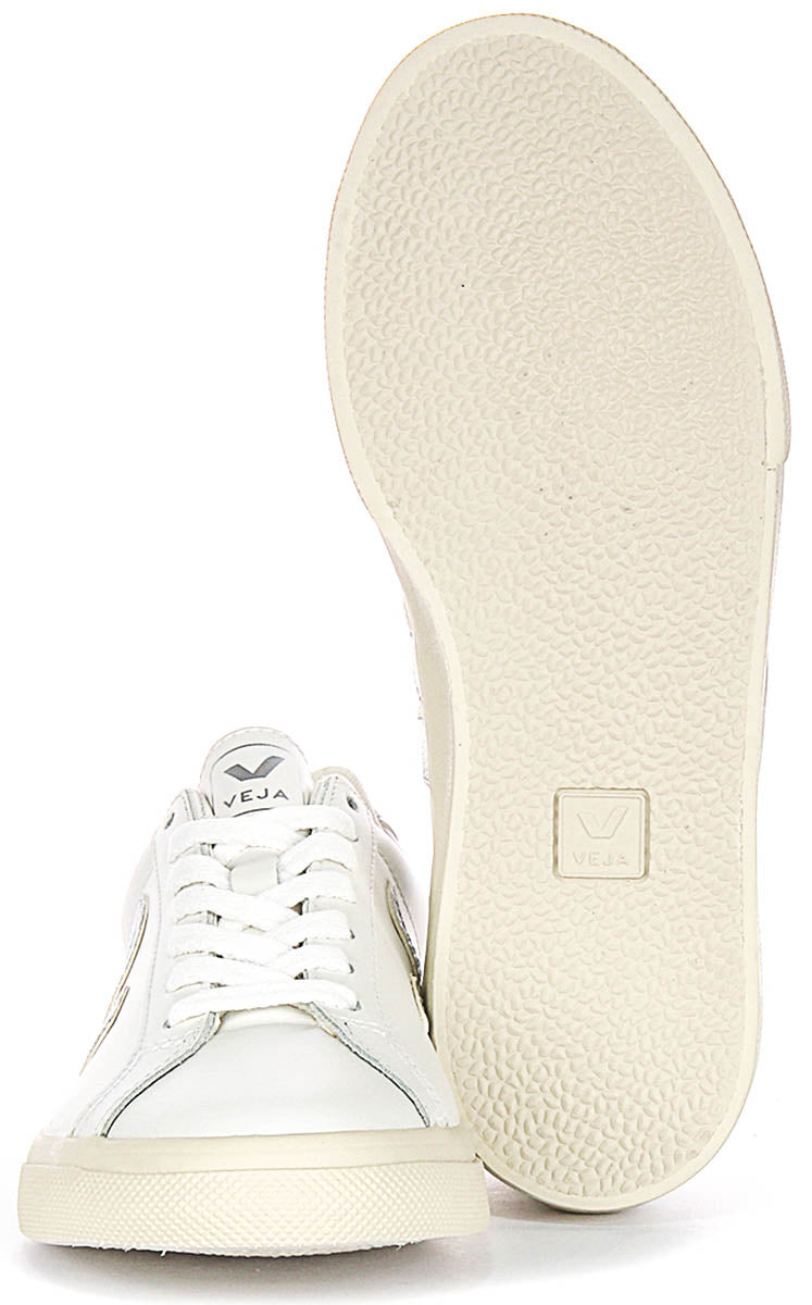 Veja Esplar Logo In White Silver For Women