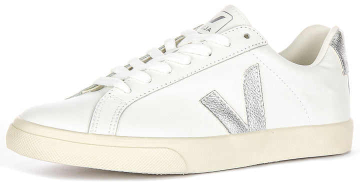 Veja Esplar Logo In White Silver For Women
