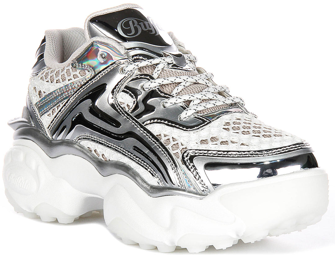 Buffalo Score Tec In White Silver For Women