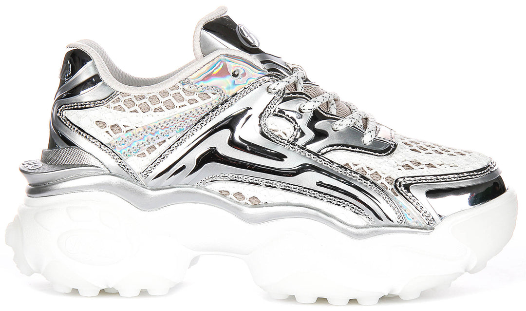 Buffalo Score Tec In White Silver For Women