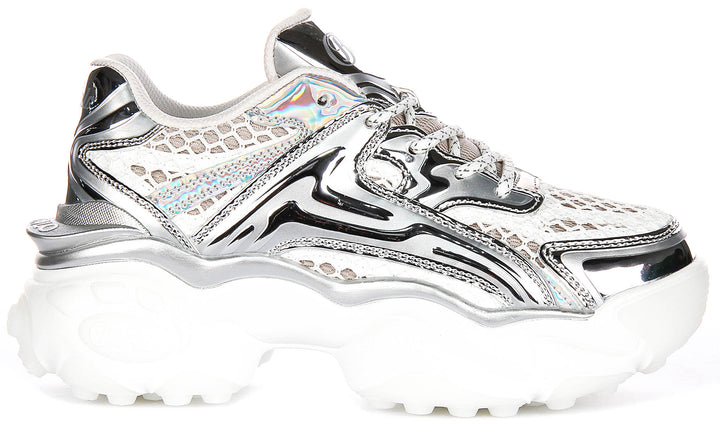 Buffalo Score Tec In White Silver For Women