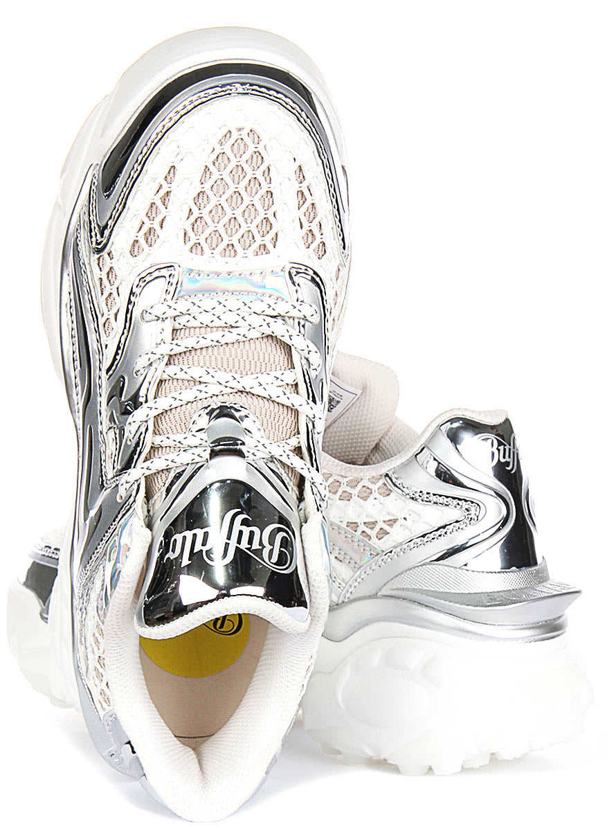 Buffalo Score Tec In White Silver For Women