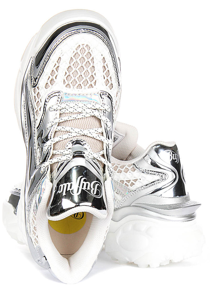 Buffalo Score Tec In White Silver For Women