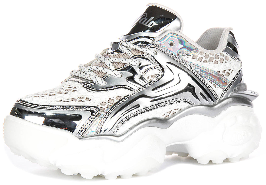 Buffalo Score Tec In White Silver For Women