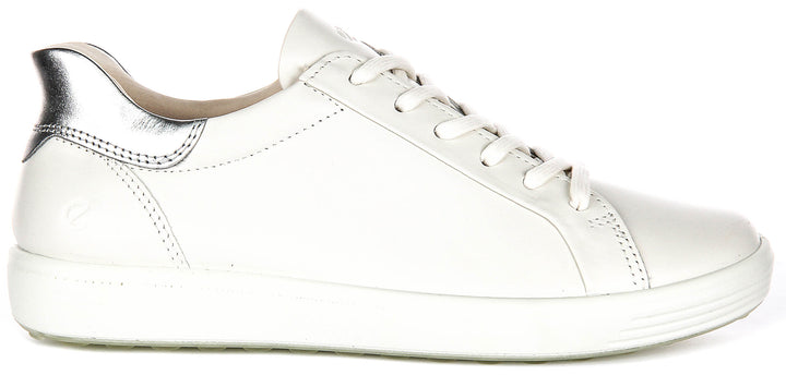 Ecco Soft 7 W In White Silver For Women