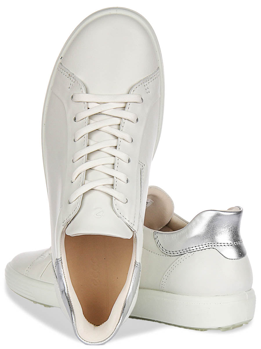 Ecco Soft 7 W In White Silver For Women