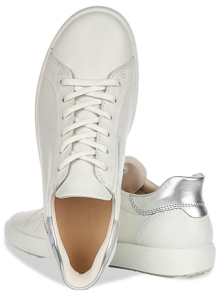 Ecco Soft 7 W In White Silver For Women