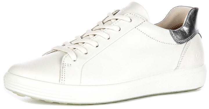 Ecco Soft 7 W In White Silver For Women