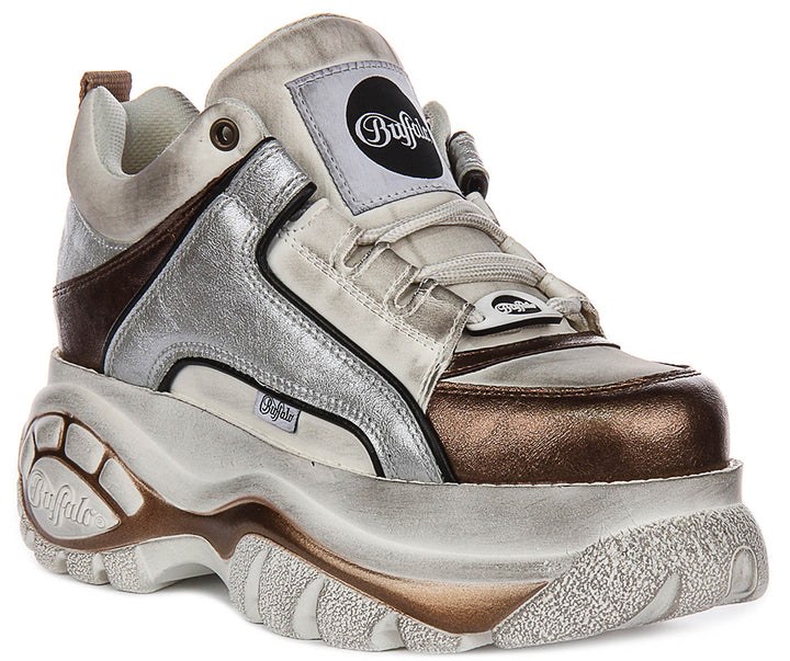 Buffalo 1339-14 Classic Low In White Silver For Women