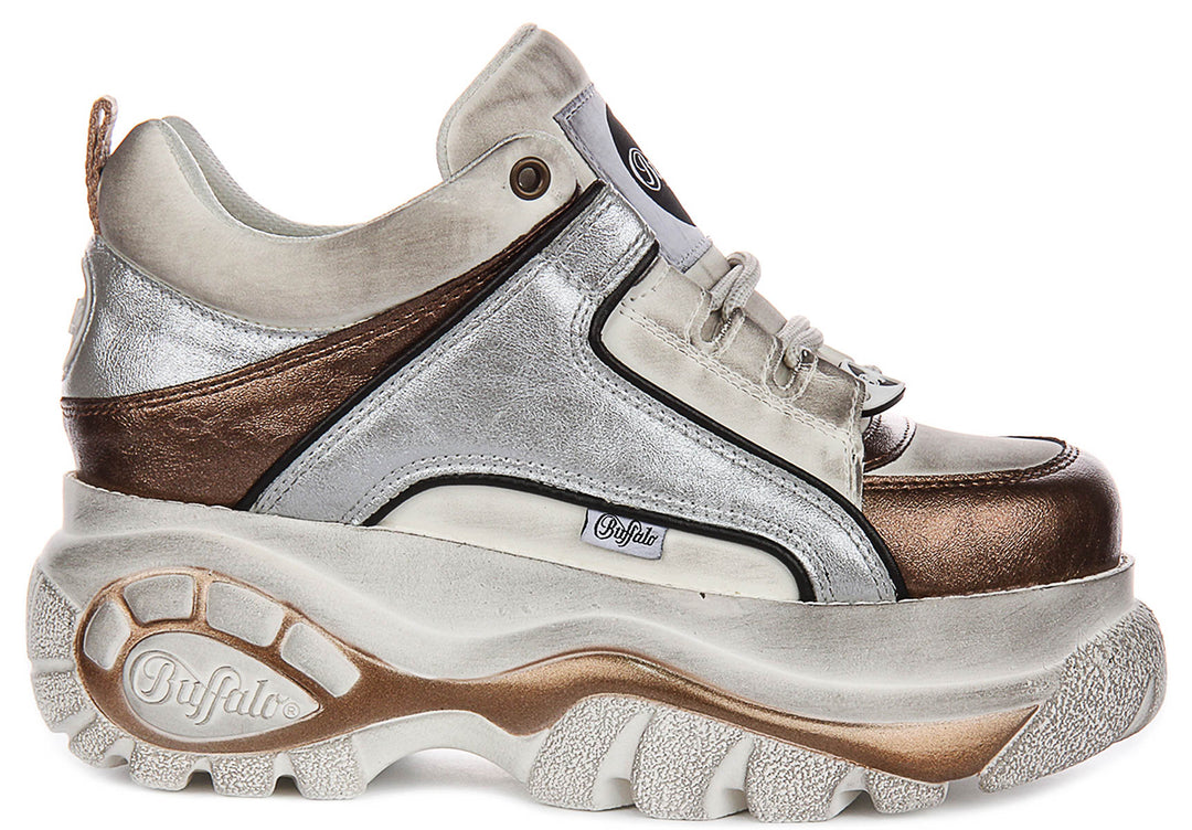 Buffalo 1339-14 Classic Low In White Silver For Women