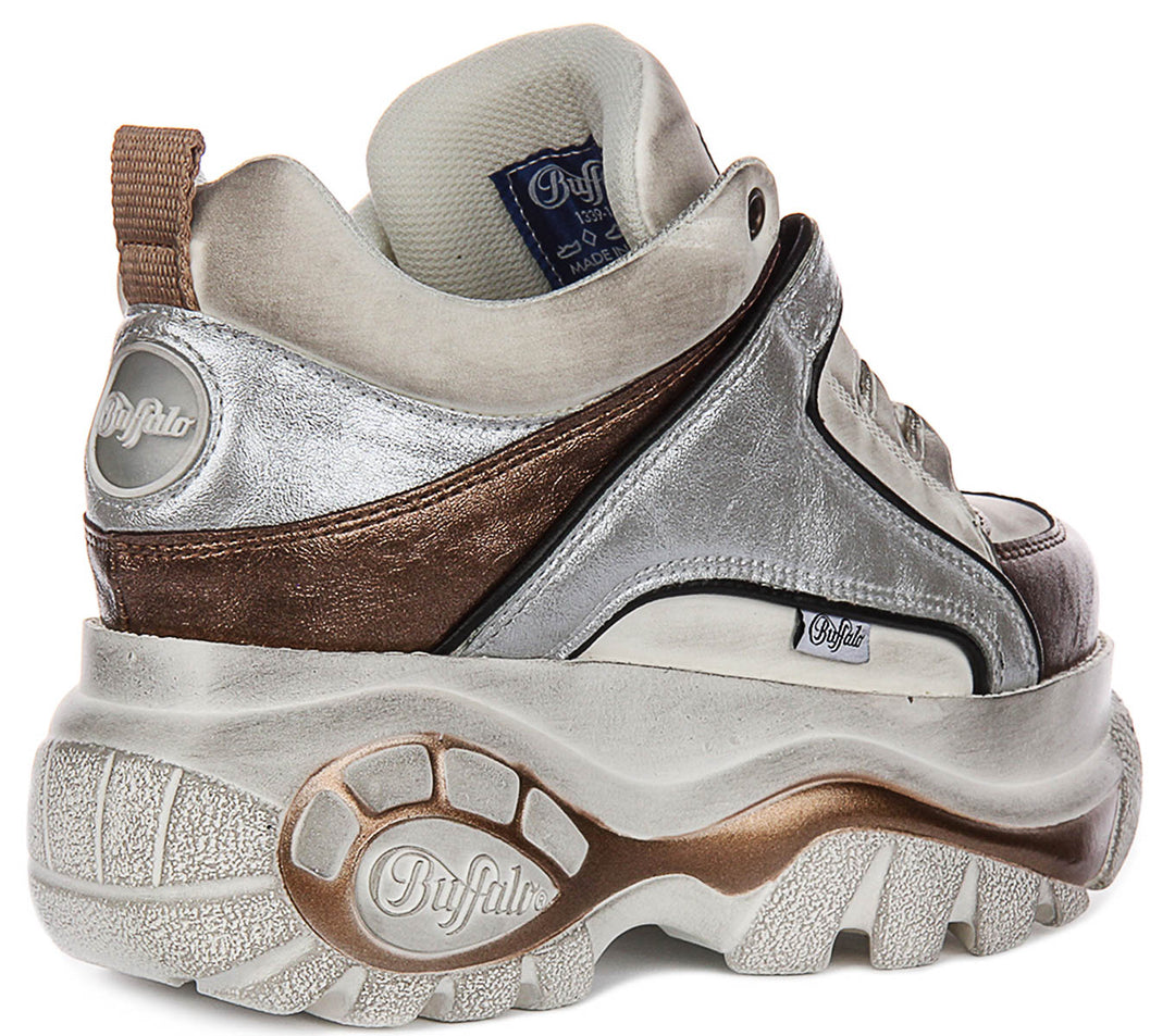 Buffalo 1339-14 Classic Low In White Silver For Women