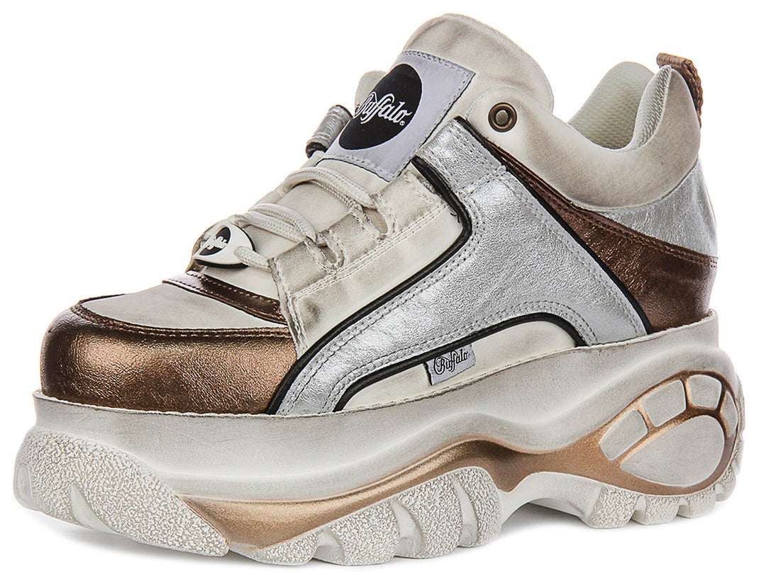 Buffalo 1339-14 Classic Low In White Silver For Women