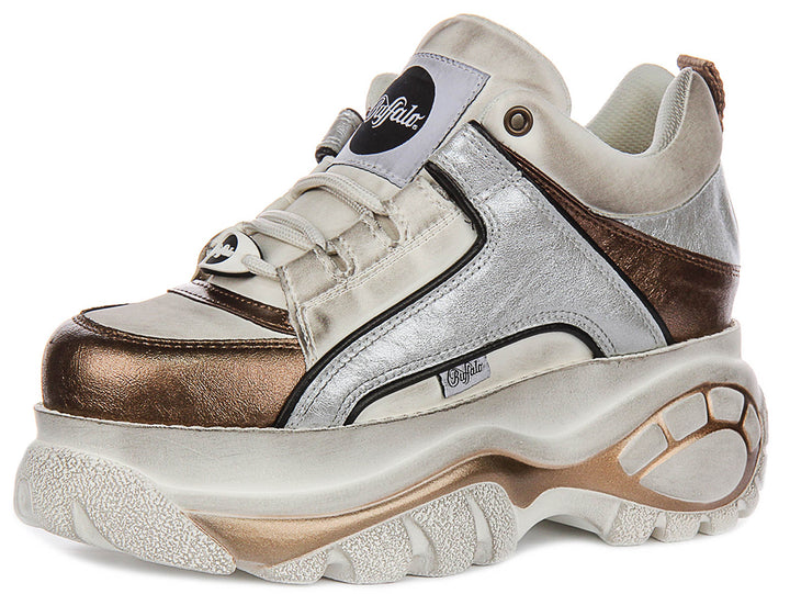 Buffalo 1339-14 Classic Low In White Silver For Women