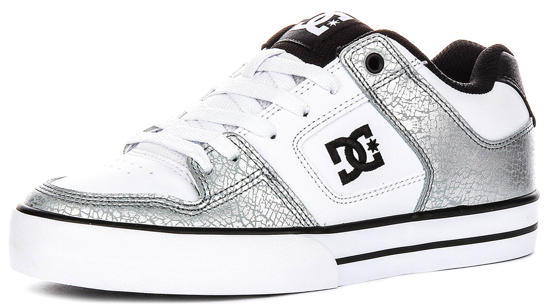 Dc Shoes Pure In White Silver For Women