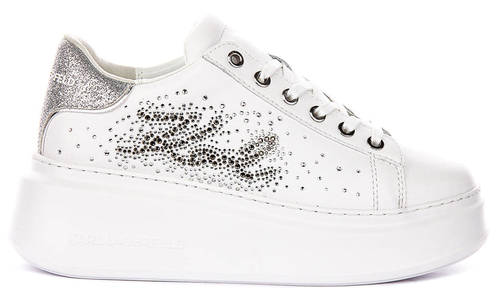 Karl Lagerfeld Anakapri Rhinestone In White Silver For Women