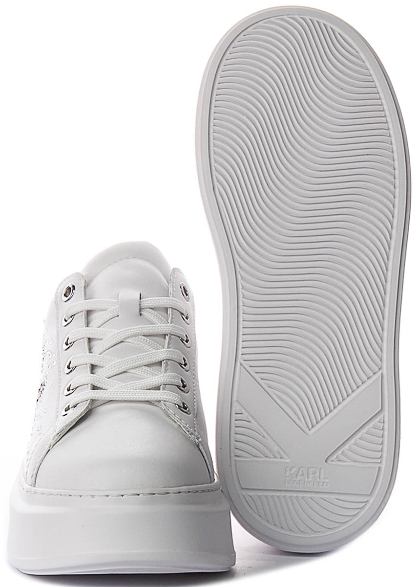 Karl Lagerfeld Anakapri Rhinestone In White Silver For Women