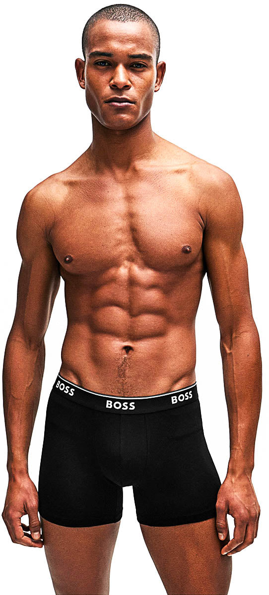 Boss Boxer 3 Pack Power In White Black Grey For Men