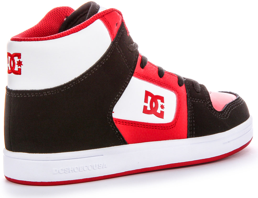 Dc Shoes Manteca 4 Hi In White Black Red For Youth