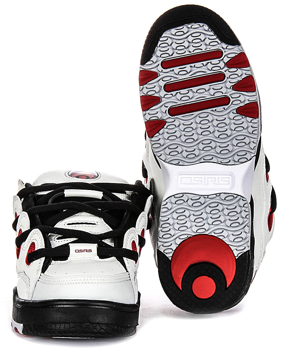 Osiris D3 OG In White Black Red For Men