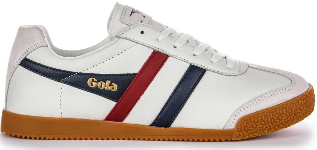 Gola Classics Harrier Leather In White Blu Red For Men