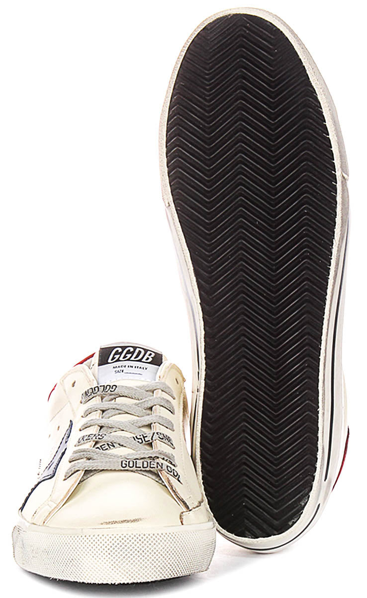 Golden Goose Super-star In White Blue Red For Men
