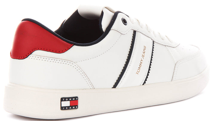 Tommy Hilfiger Flag Leather In White Blue Red For Men