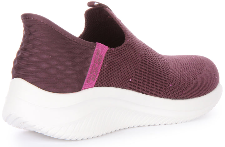 Skechers SlipIns: Ultra Flex 3.0 Shiny Night Scarpe da ginnastica a rete da donna in vino