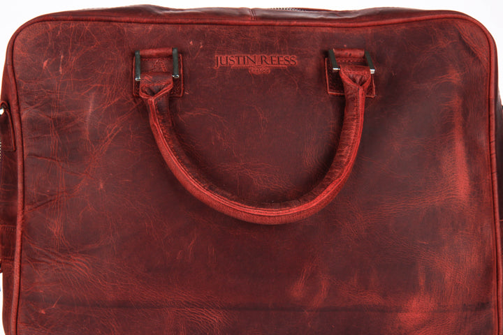 Justinreess England Vintage Valor In Dark Red Laptop Bag