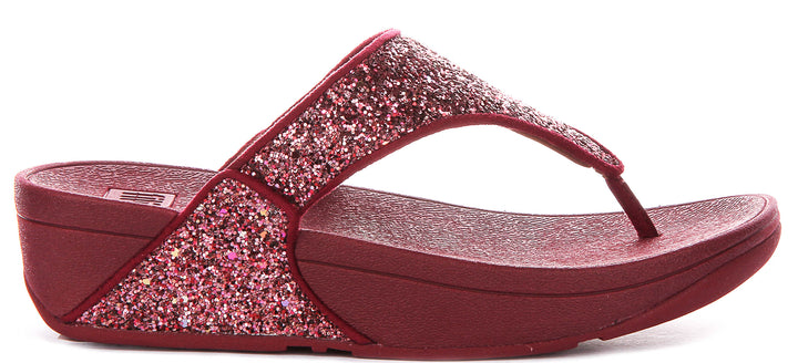 Fitflop Lulu Multi In Dark Red Glitter For Women