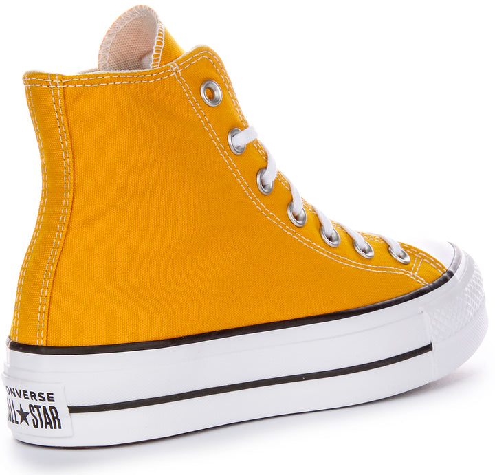 Converse All Star Lift Hi A06506C In Yellow For Women