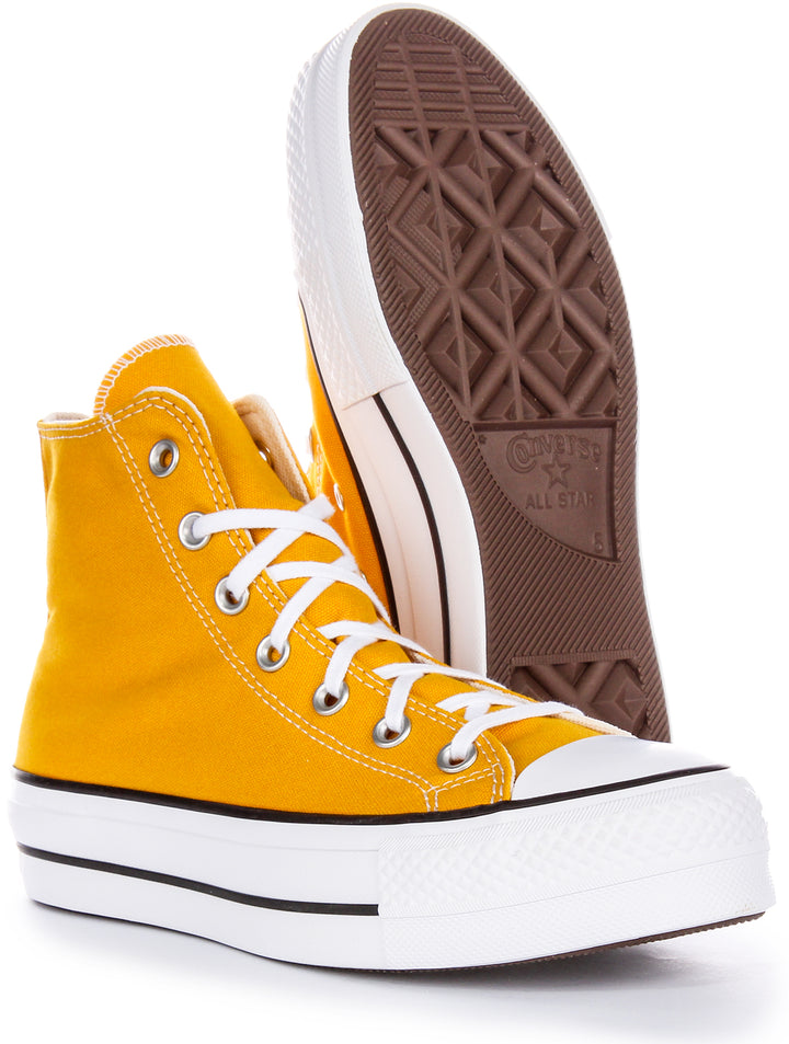 Converse All Star Lift Hi A06506C In Yellow For Women