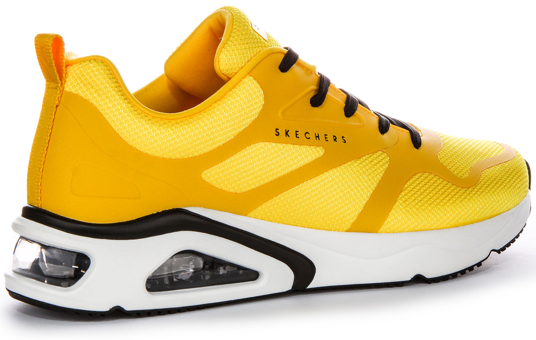 Skechers Tres Air Uno Trainer In Yellow For Men