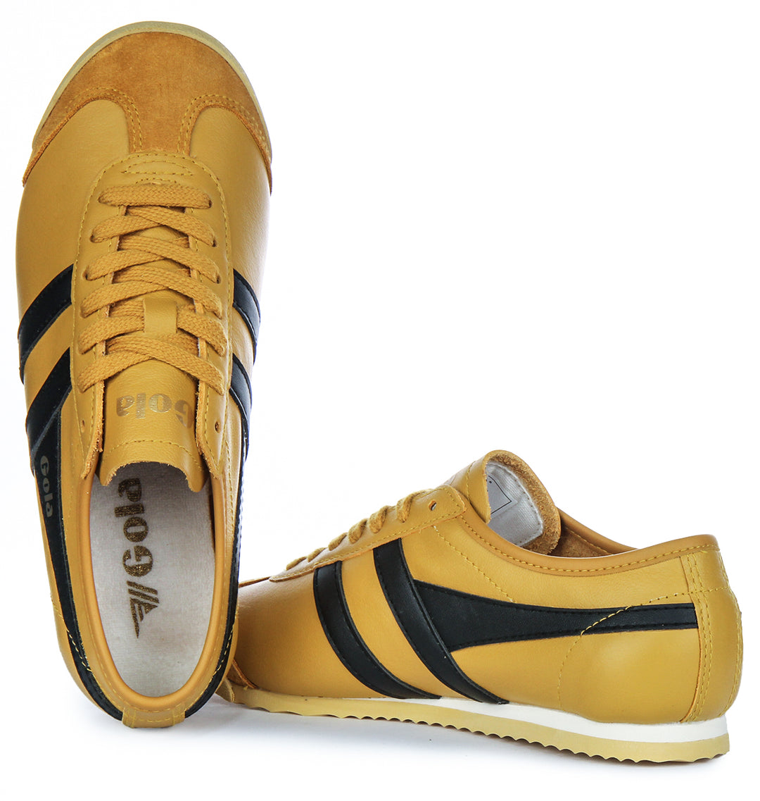 Gola Classics Race Leather In Yellow Black For Women