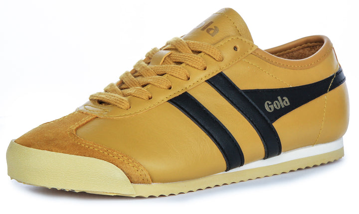 Gola Classics Race Leather In Yellow Black For Women