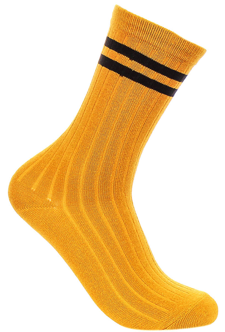 Justinreess England 2P Stripe W In Yellow Black For Women