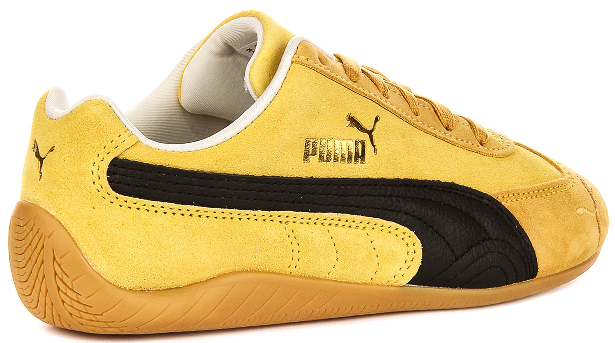 Puma Speedcat In Yellow Black | Slim Sole Womens Lace up Trainers