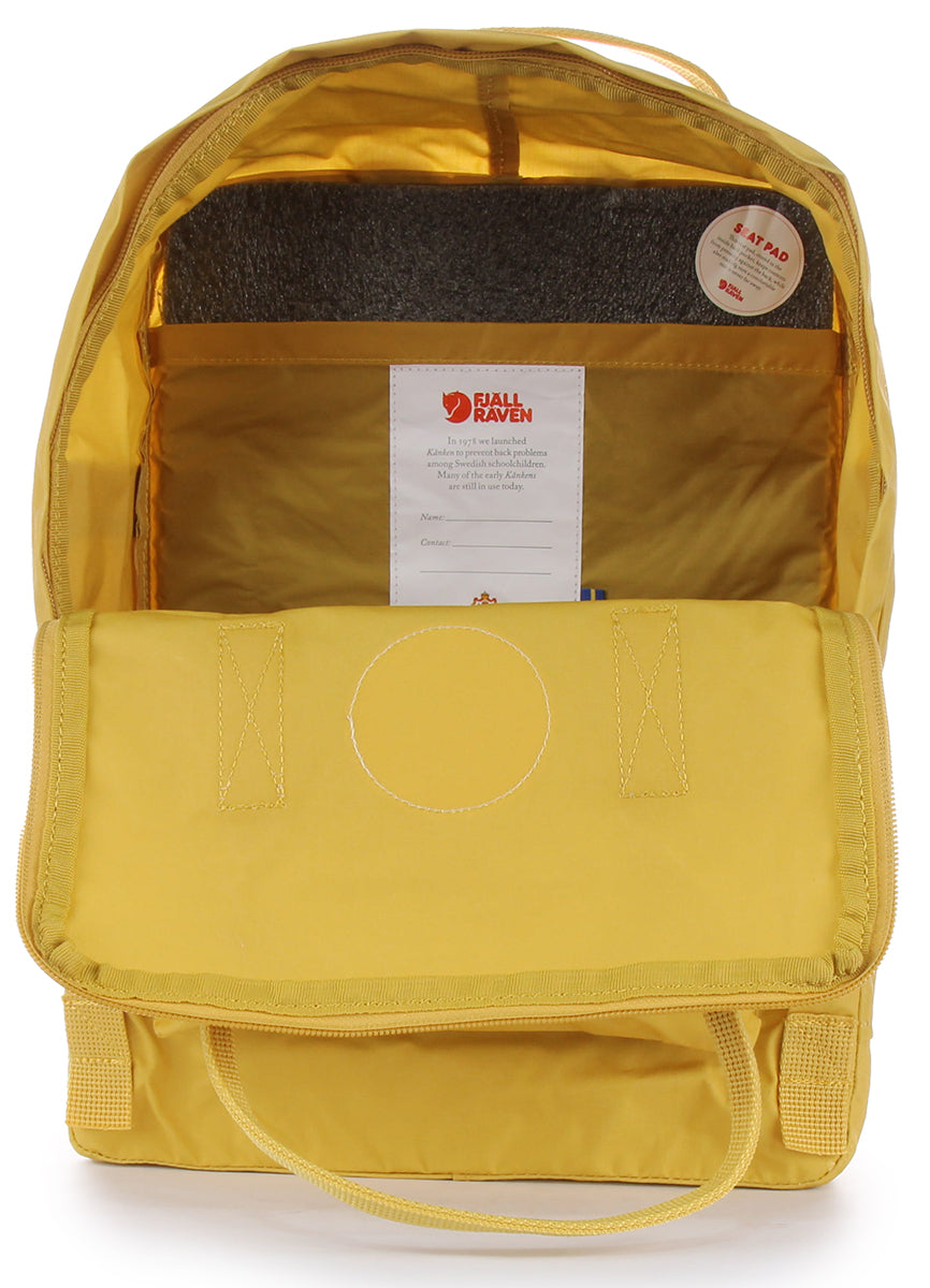 Fjallraven Kanken Backpack In Yellow Red