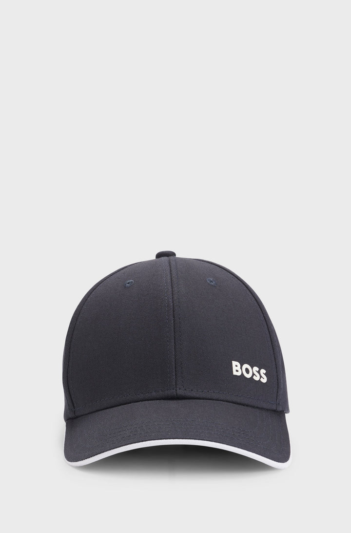 Boss Cap Bold 6 Panel Logo In Dark Blue