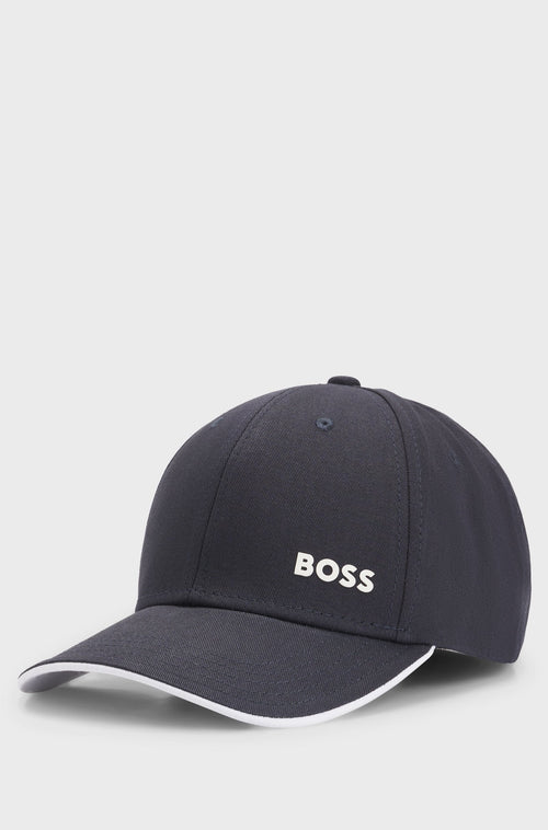 Boss Cap Bold 6 Panel Logo In Dark Blue
