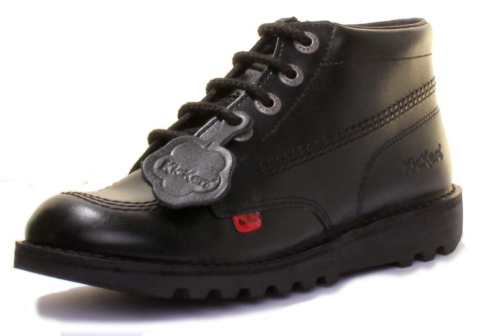Kickers Small Kickers Kick Hi Youth In Black in Teen UK Size 3 - 6 | Back to School ...