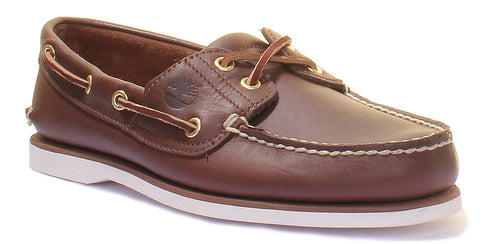 Timberland Classic Boat Shoe In Brown White For Men