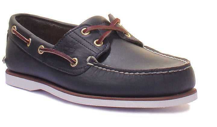 Timberland Classic Boat Shoe In Navy White For Men
