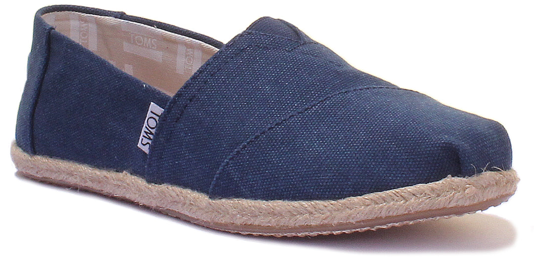 Toms Zapatillas de lona clásicas de mujer en marino – 4feetshoes