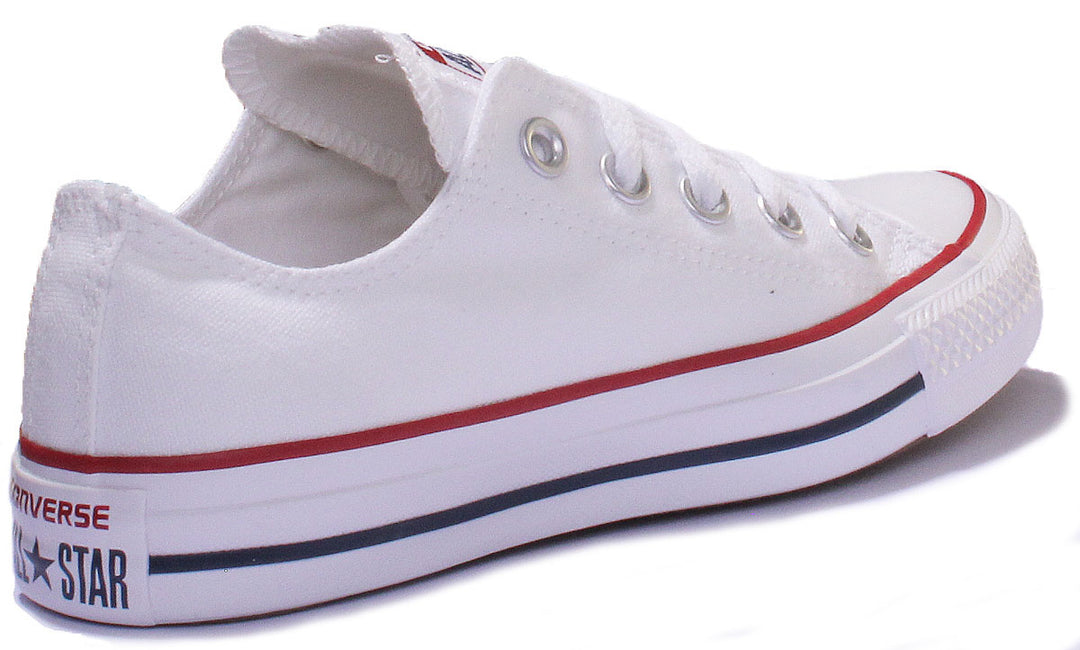 Converse All Star Low Trainer In White Canvas